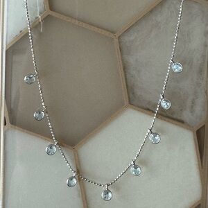 Elegant Silver Necklace with Crystal Accents